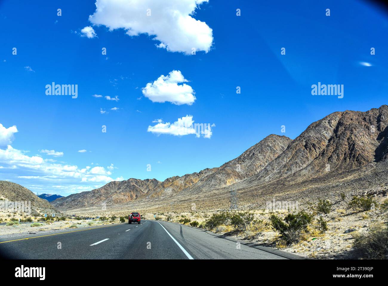 Prosegui sull'Interstate 15 in direzione di Las Vegas - California, USA Foto Stock