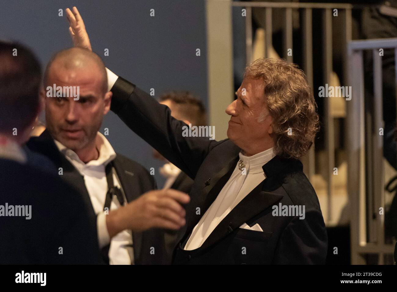 Il famoso violinista Andre Rieu, insieme all'Orchestra Johann Strauss, dà una serie di concerti a Cluj-Napoca. Cluj-Napoca, martedì, febbraio Foto Stock