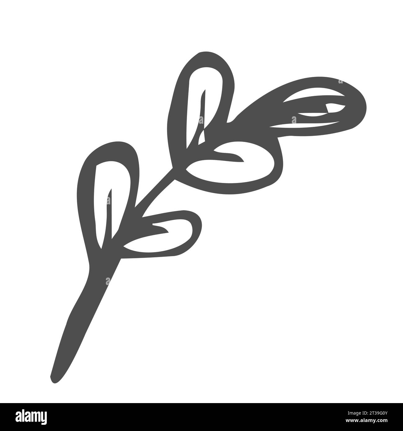 Decorazione floreale lamina linea pianta icona pittogramma Symbol Set Collection Illustrazione Vettoriale