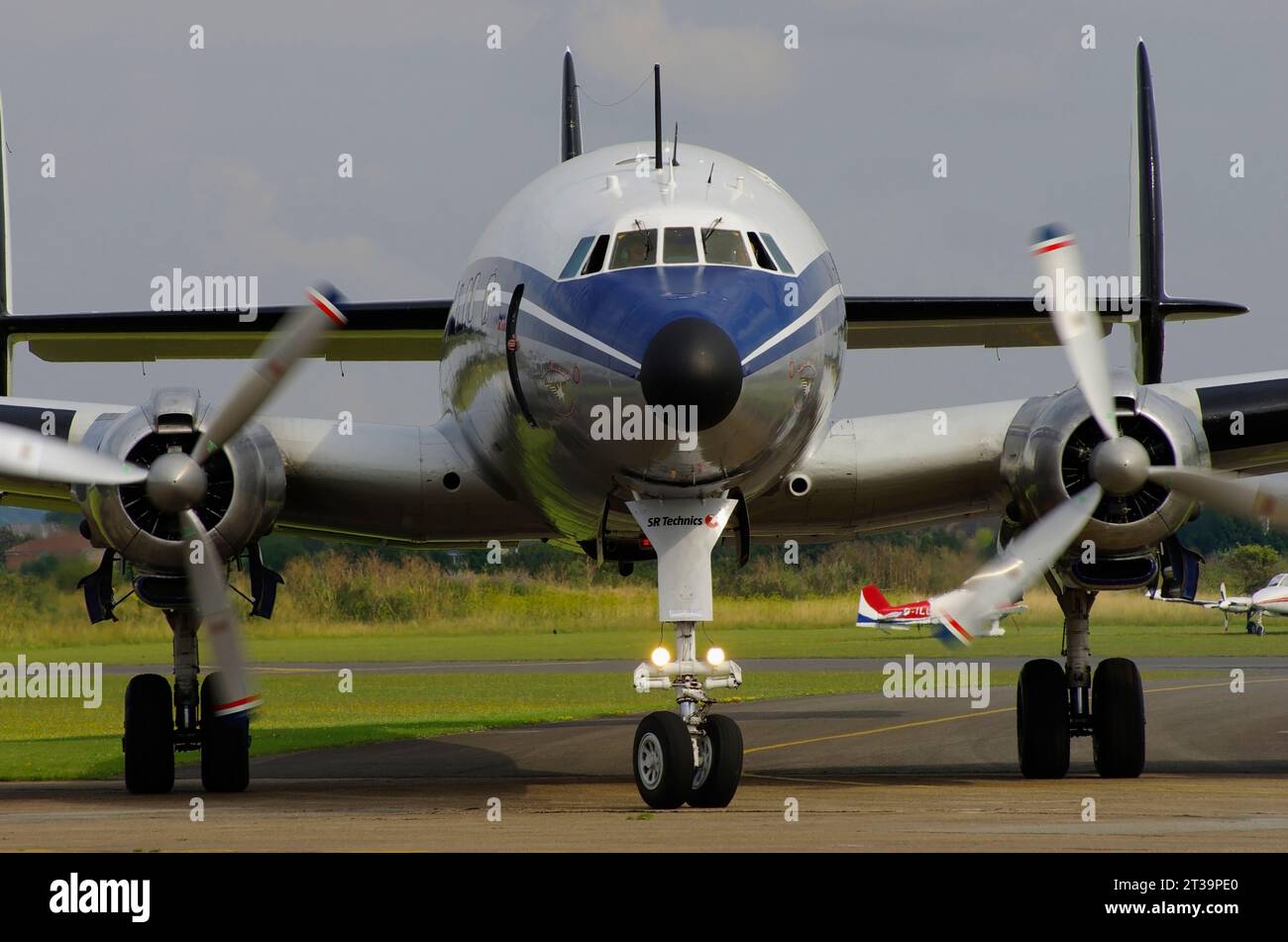 Breitling, Super Constellation, Duxford, Air display. Foto Stock