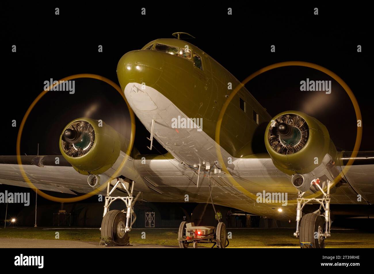 Douglas, C-47, DC-3, Dakota, Elvington Air Museum, Yorkshire, Foto Stock