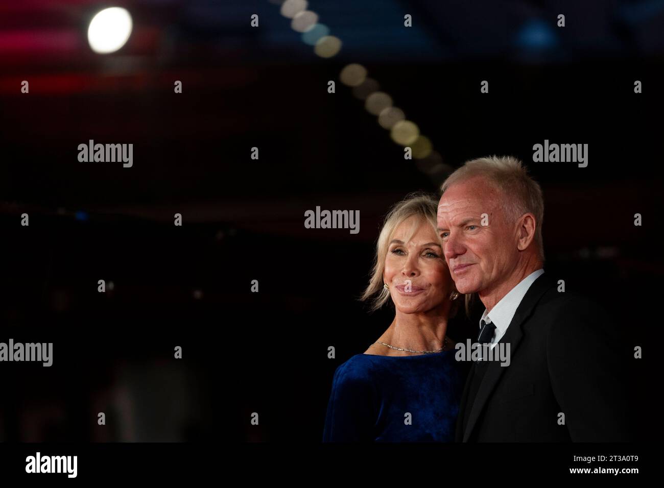 Roma, 24 ottobre 2023 - Sting e Trudie Styler partecipano al Red carpet del 18° Festival del Cinema di Roma. Crediti: Luigi de Pompeis/Alamy Live News Foto Stock