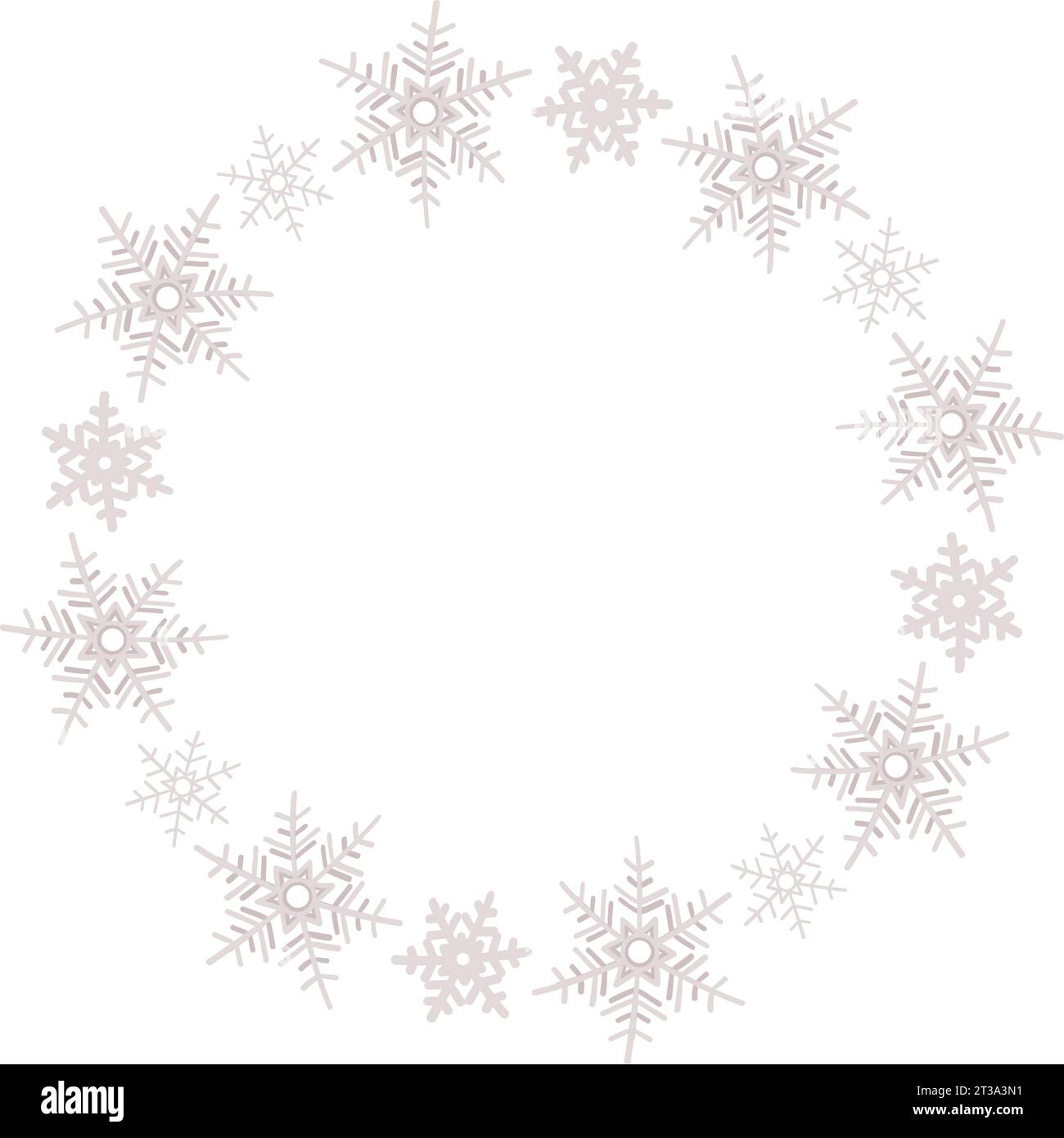 Frame di Capodanno rotondi, vettoriali. Illustrazione Vettoriale