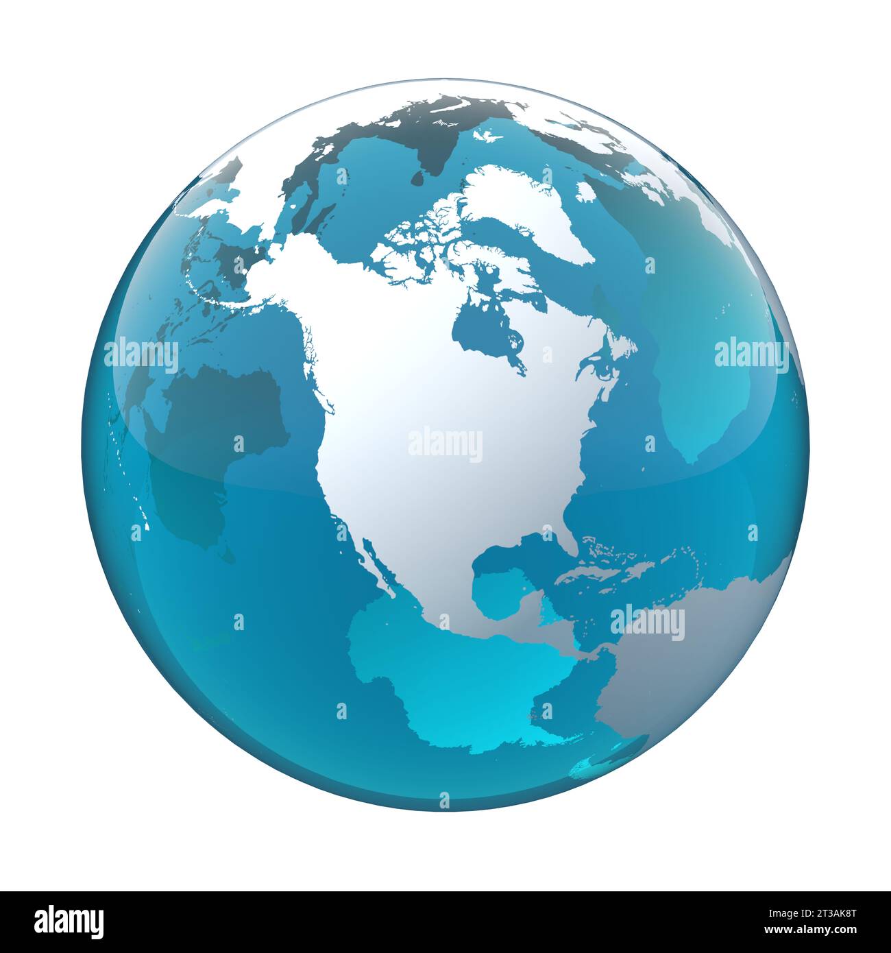 Globo terrestre, mappa del mondo, USA, Canada, Nord America Foto Stock