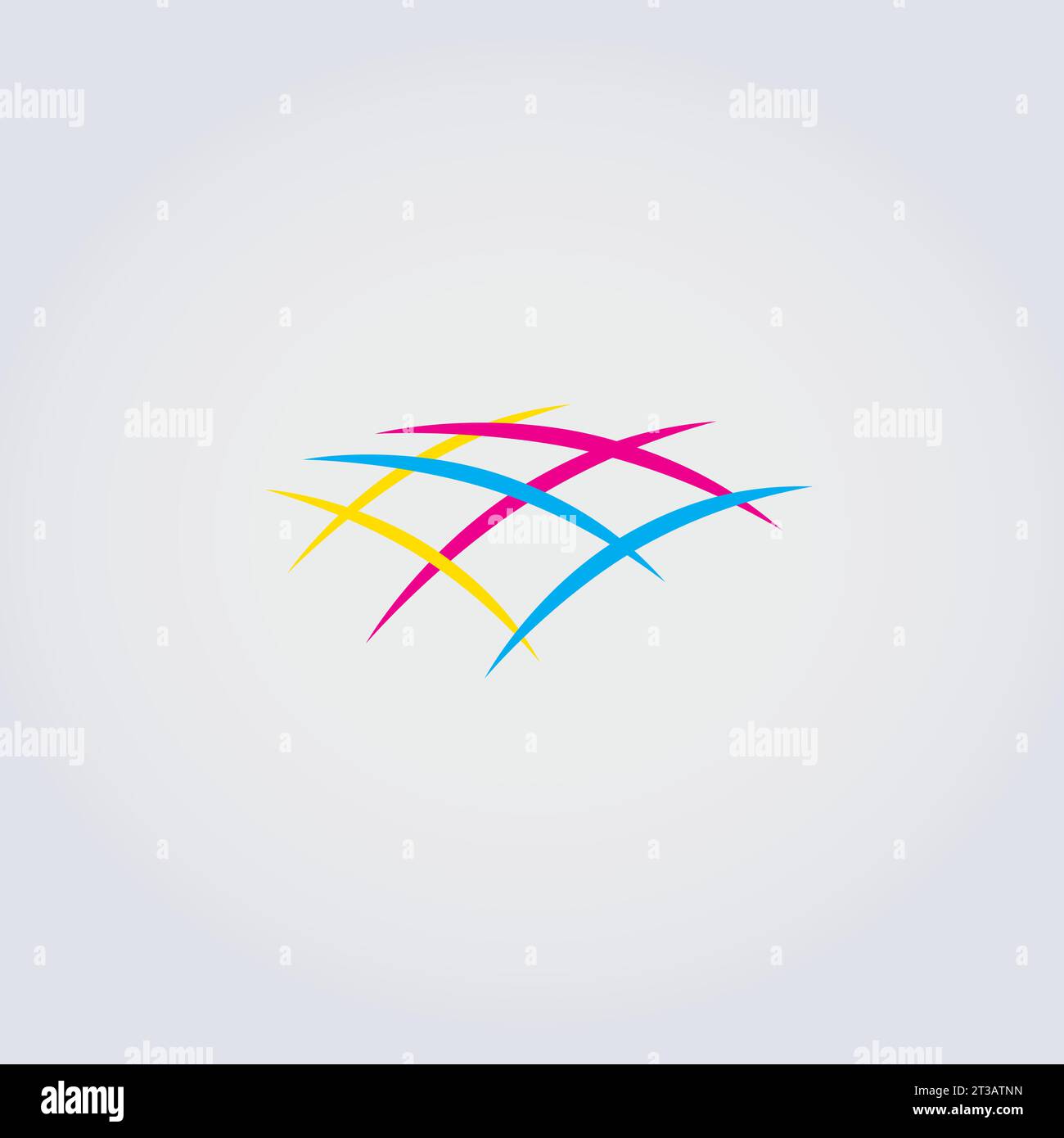 Icona astratta Logo Design comunicazioni varie dialogo parla rete colori primari vettore Illustrazione Vettoriale