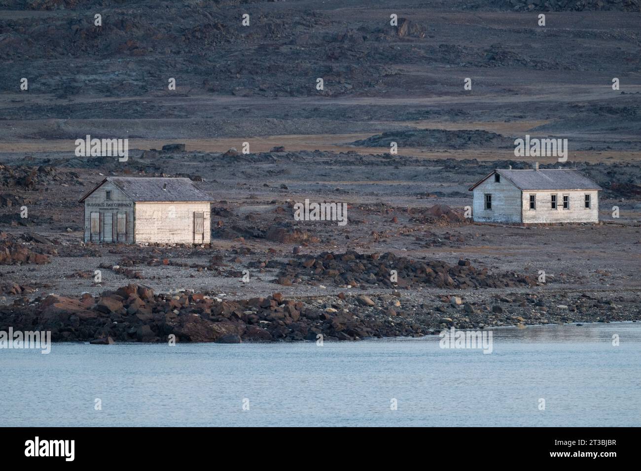 Canada, Nunavut, passaggio a nord-ovest, passaggio attraverso lo stretto di Bellot, Fort Ross. Hudson's Bay Company. Foto Stock