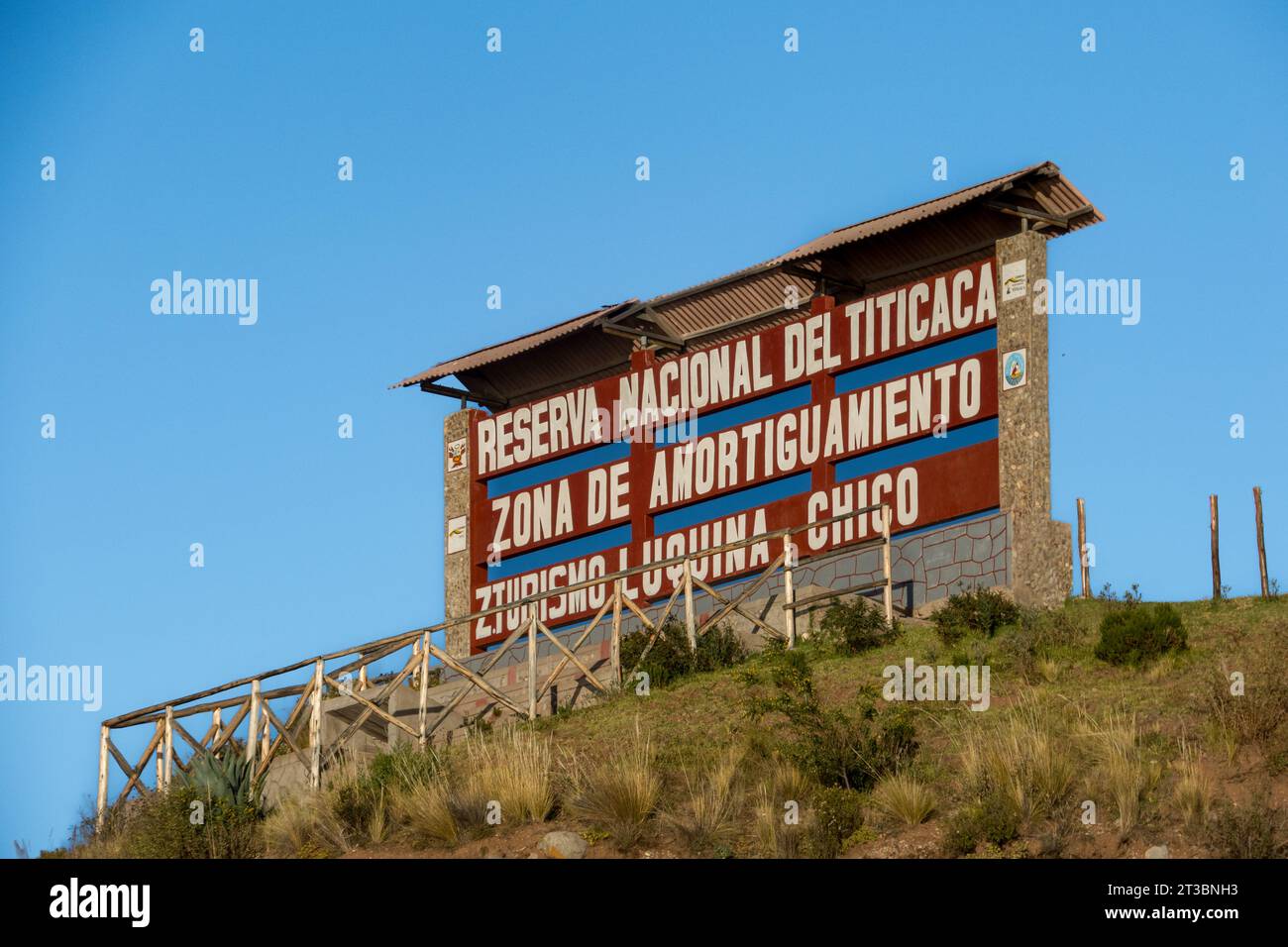 Riserva nazionale di Titicaca. Luquina Chico Tourism buffer zone Foto Stock