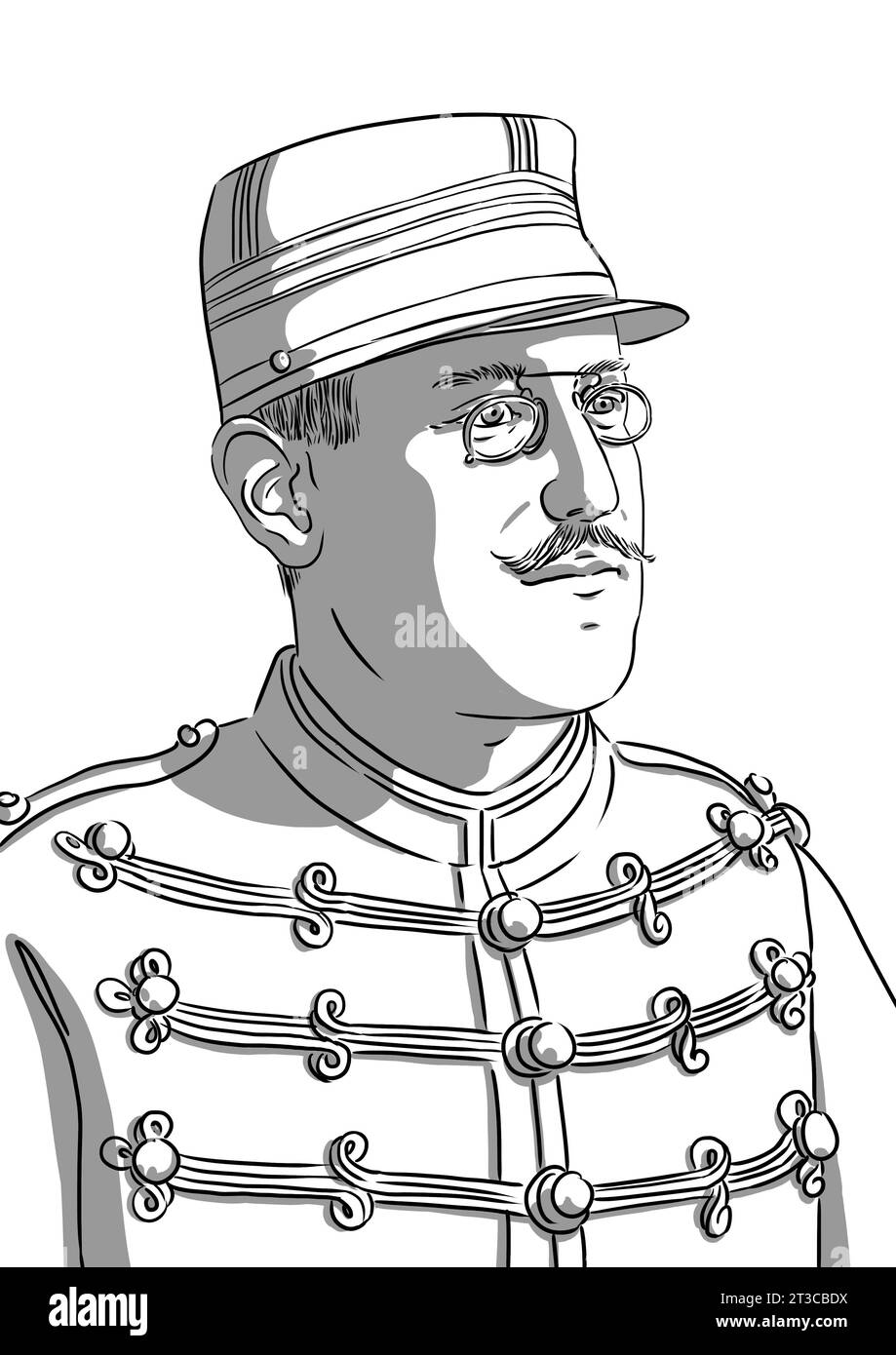 Ritratto di Alfred Dreyfus, famoso capitano francese, noto per l'affare dreyfus Foto Stock