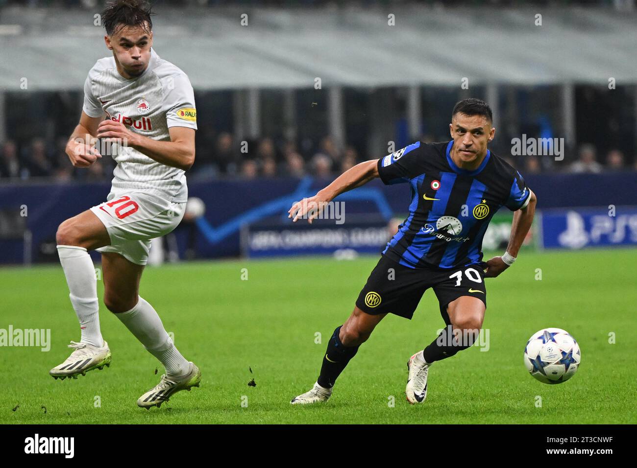 Inter FC Internazionale e FC Salisburgo gruppo D - UEFA Champions League 2023/24 partita, il 24 ottobre 2023, allo stadio Giuseppe Meazza San Siro Siro di Milano Foto Stock