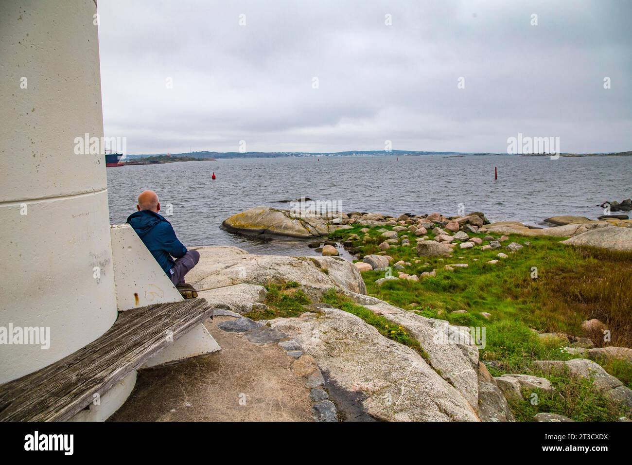 Faro di Rune, Masholmen Park, Arendal, Gothenburg Foto Stock