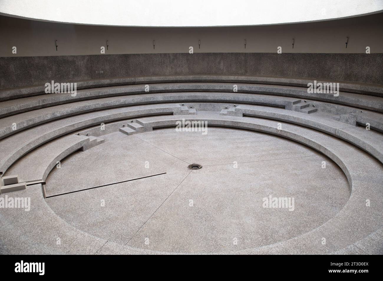 architettura moderna in cemento, teatro come interni, concetto di business Foto Stock