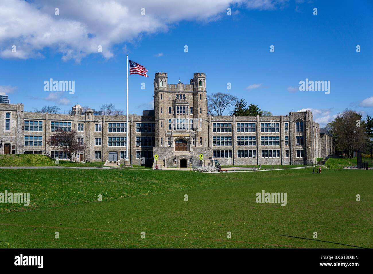 Isaac E. Young Middle School, New Rochelle, New York, USA Foto Stock