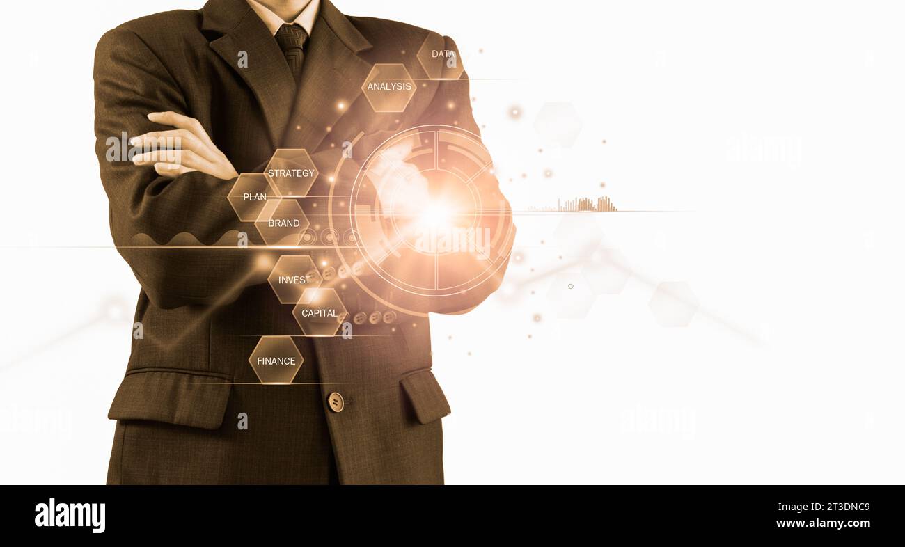 Mercato azionario o forex trading grafico e candelabro grafico adatto per gli investimenti finanziari concetto. Economia sullo sfondo delle tendenze per l'idea di business e di un Foto Stock