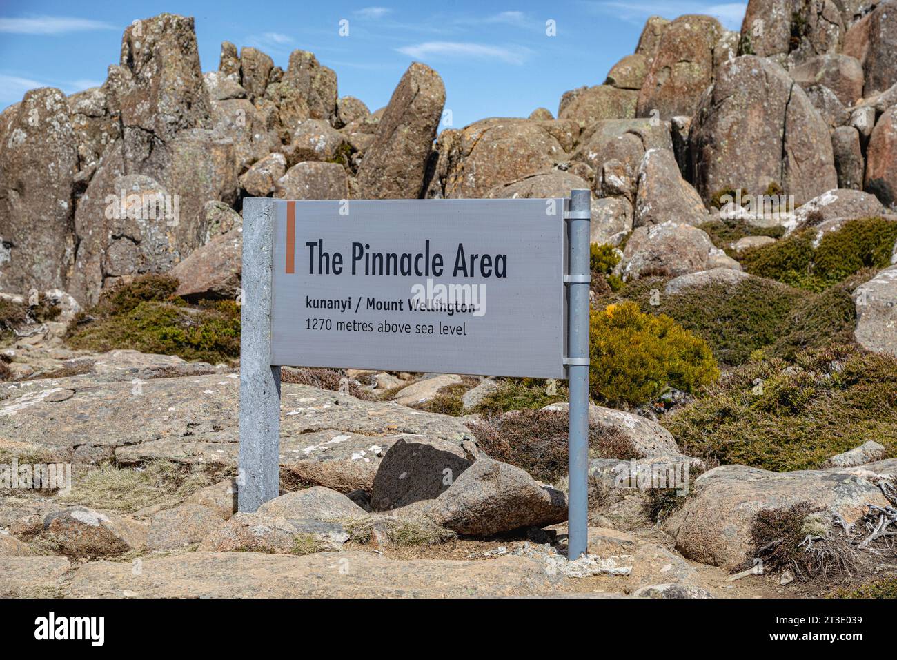 Il Pinnacolo del Monte Wellington in Tasmania, Australia Foto Stock