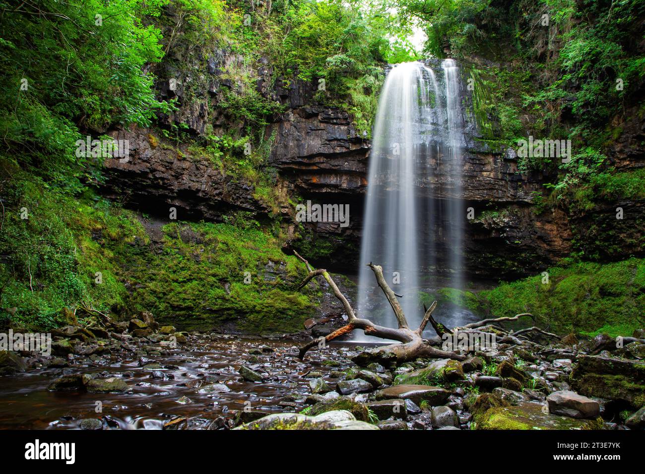 Cascata Henrhyd Foto Stock