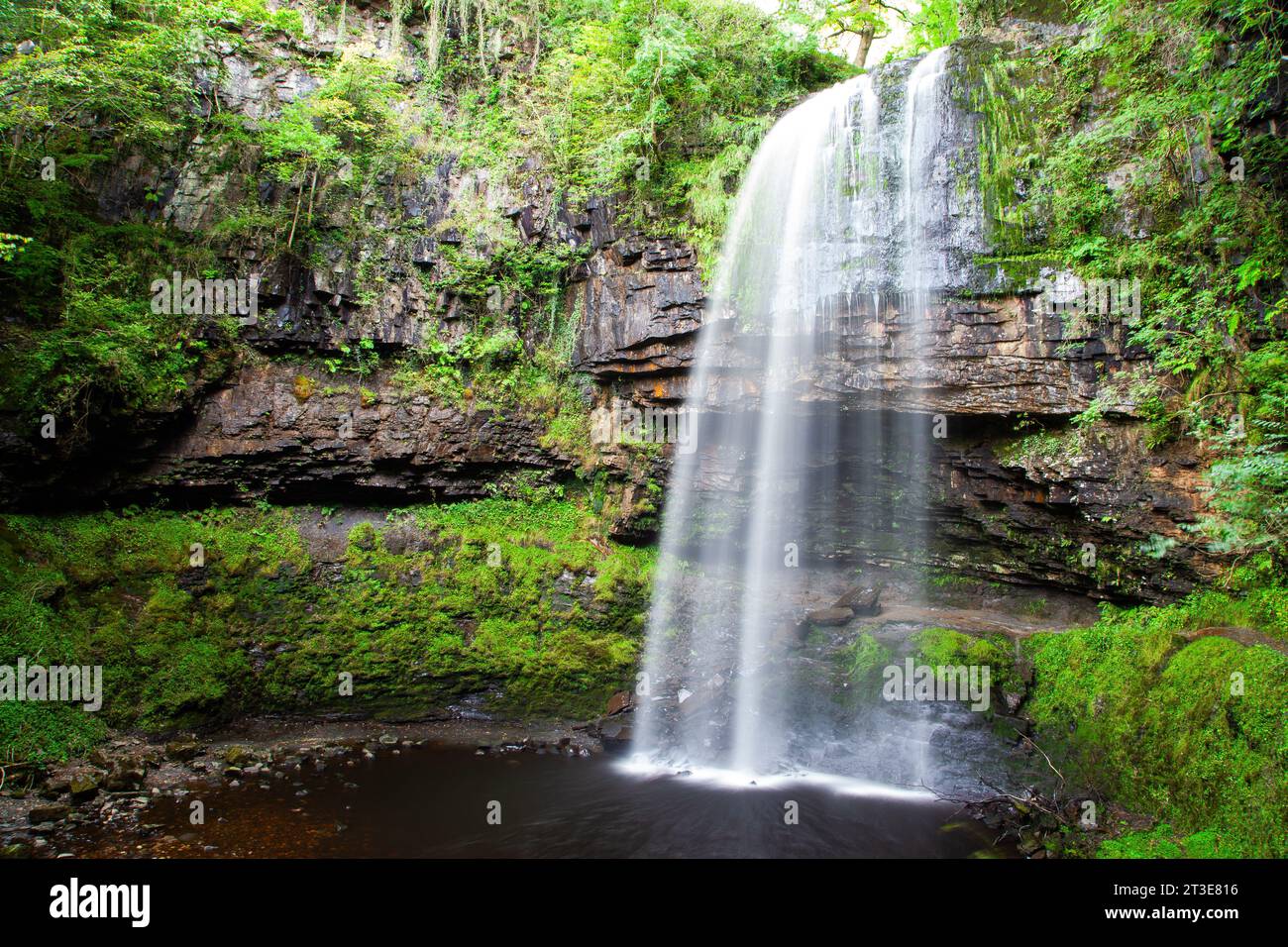 Cascata Henrhyd Foto Stock