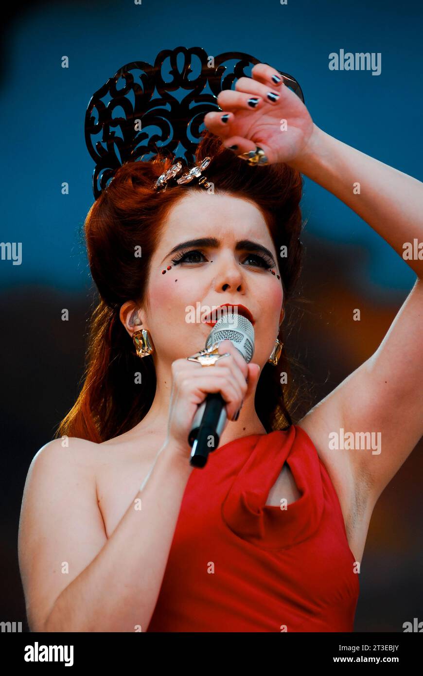 Paloma Faith, V2010, Hylands Park, Chelmsford, Essex, Regno Unito - 21 agosto 2010 Foto Stock