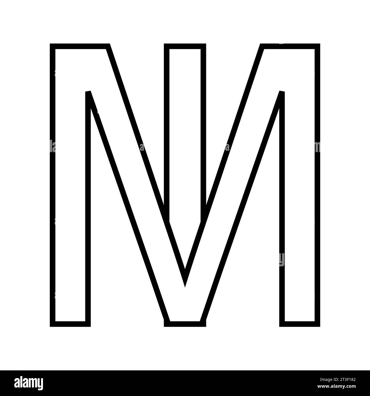 Logo sign mi im icon double letters, logotype m i Illustrazione Vettoriale