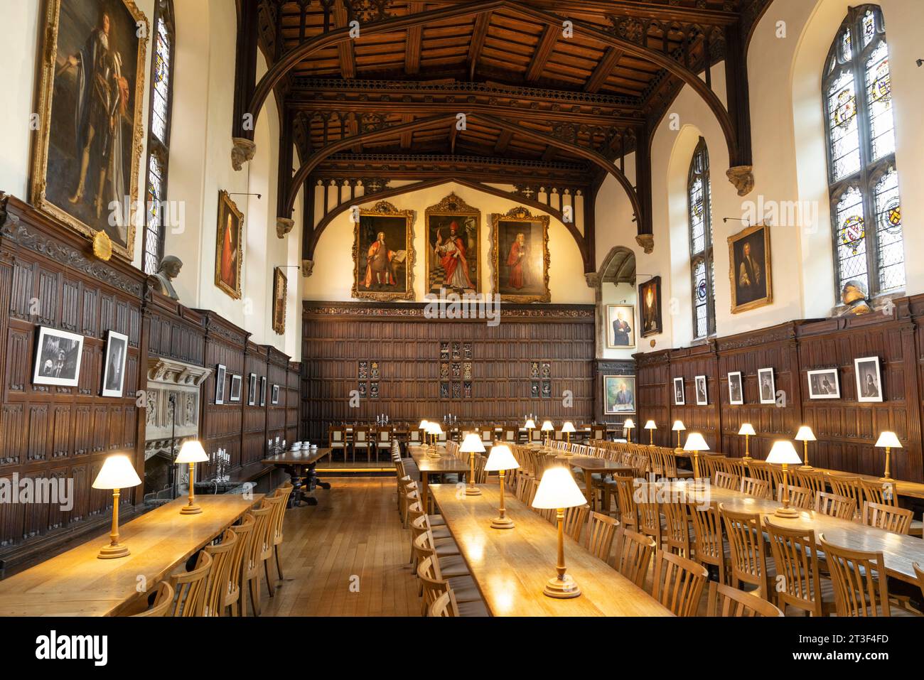 Università di Oxford Magdalen College sala da pranzo Magdalen College Università di Oxford Oxfordshire Inghilterra Regno Unito GB Europa Foto Stock