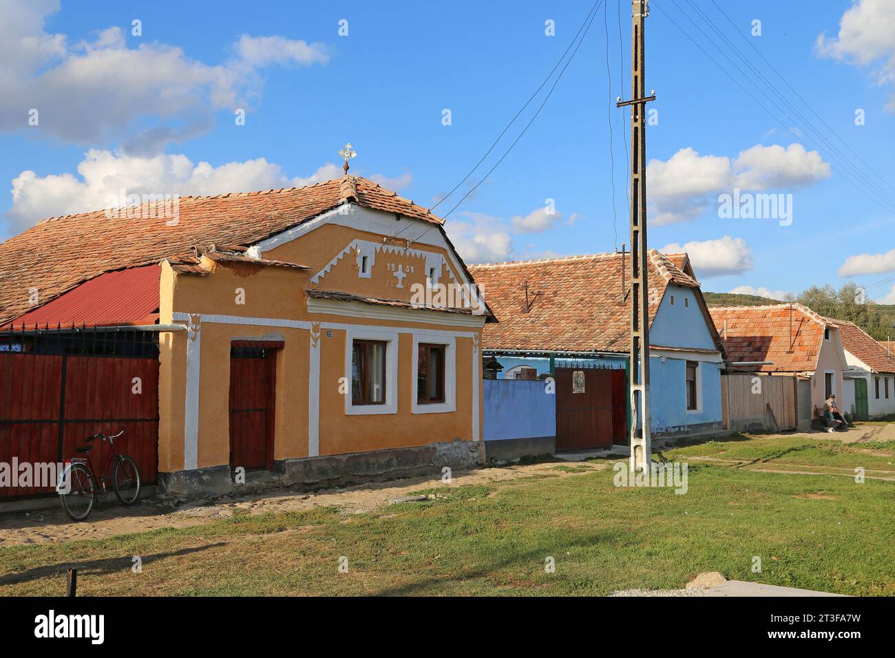 Il fabbro, Viscri, patrimonio dell'umanità dell'UNESCO, contea di Braşov, Transilvania, Romania, Europa Foto Stock