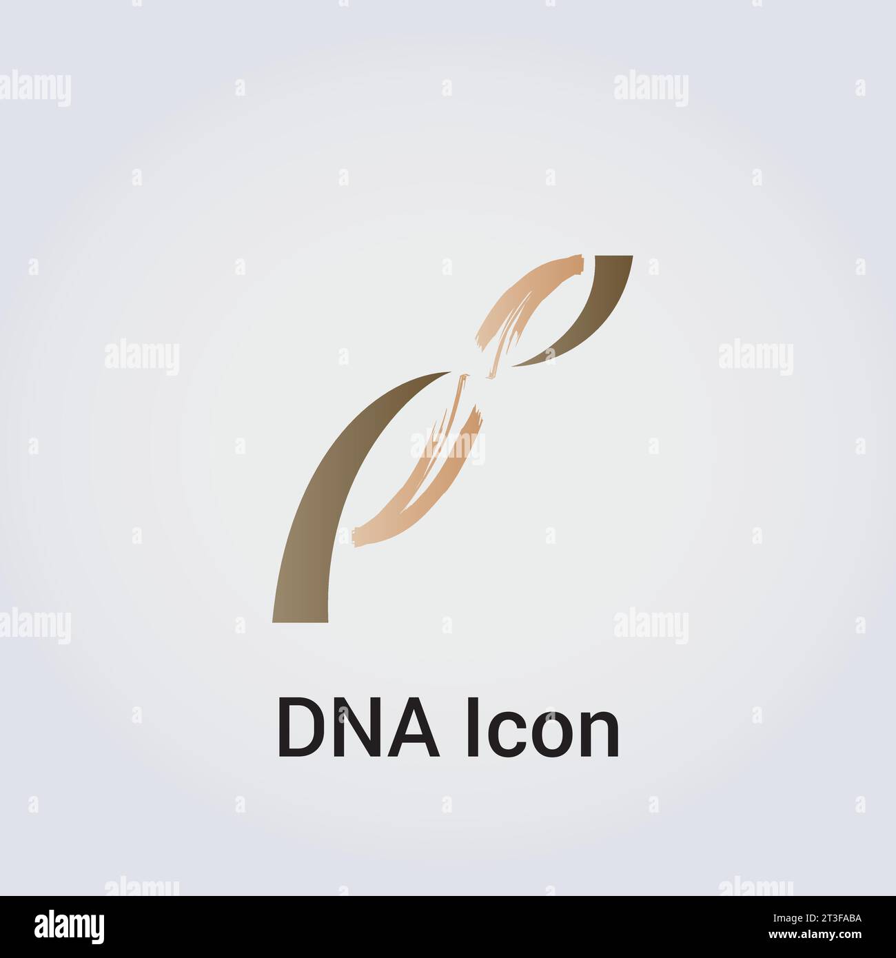 Simbolo del logo icona DNA - Gene Genetics Research Medical Science Human Health Emblem - Helix Pattern Strand Chain Infinity Concept Vector Illustrazione Vettoriale