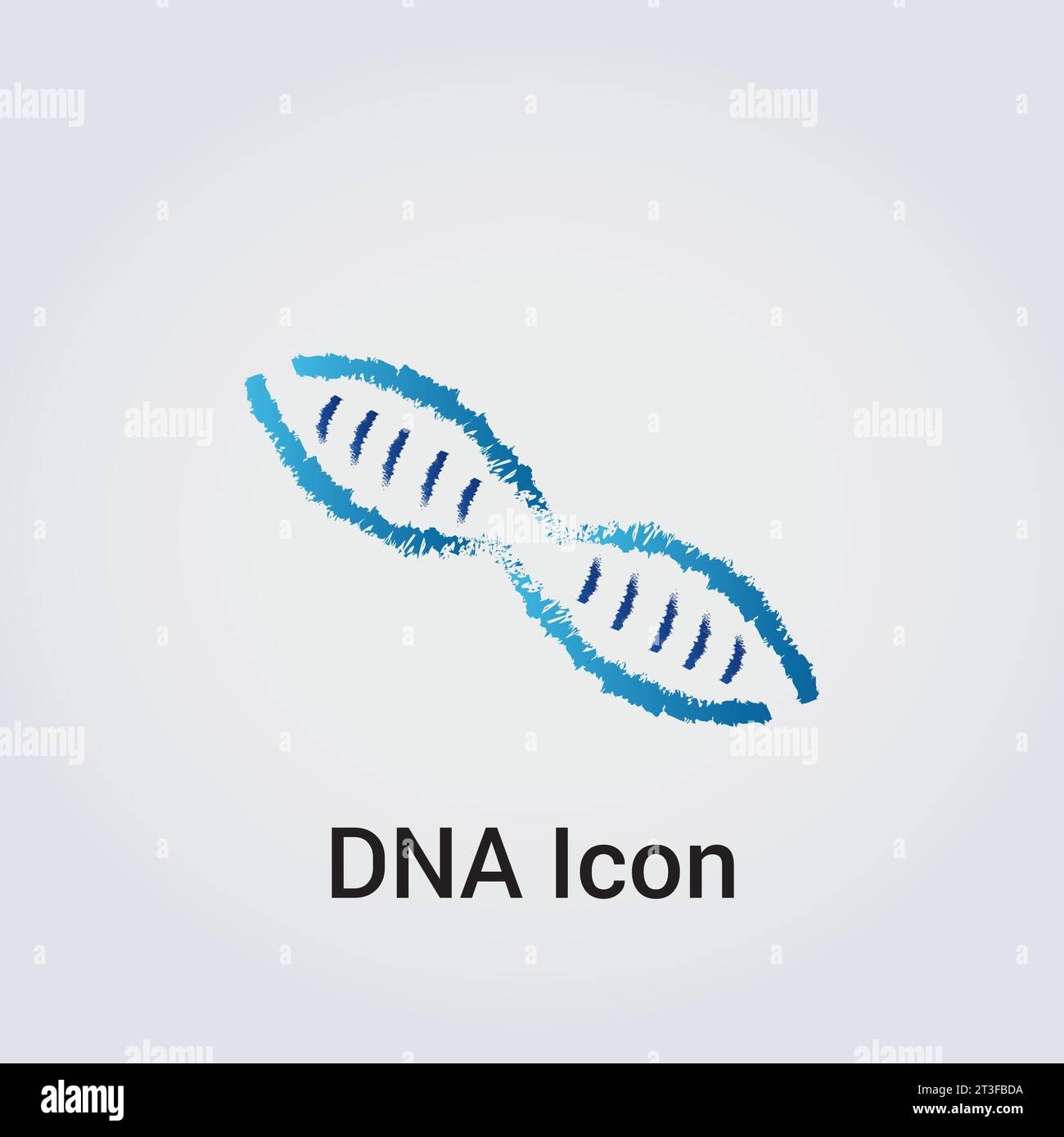 Simbolo del logo icona DNA - Gene Genetics Research Medical Science Human Health Emblem - Helix Pattern Strand Chain Infinity Concept Vector Illustrazione Vettoriale