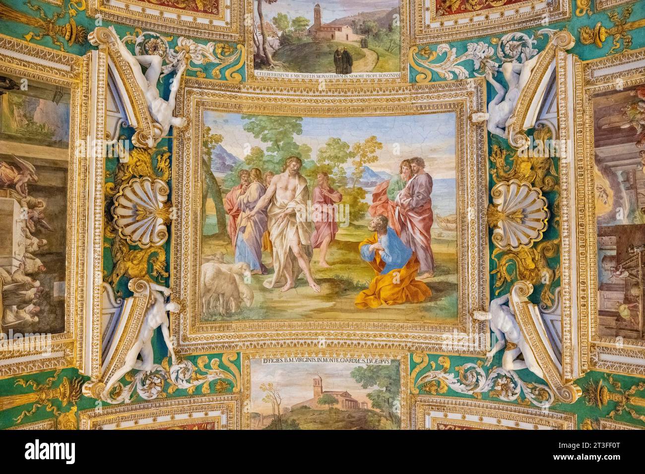 Italia, Lazio, Roma, città del Vaticano dichiarata Patrimonio dell'Umanità dall'UNESCO, Musei Vaticani, galleria di mappe geografiche Foto Stock