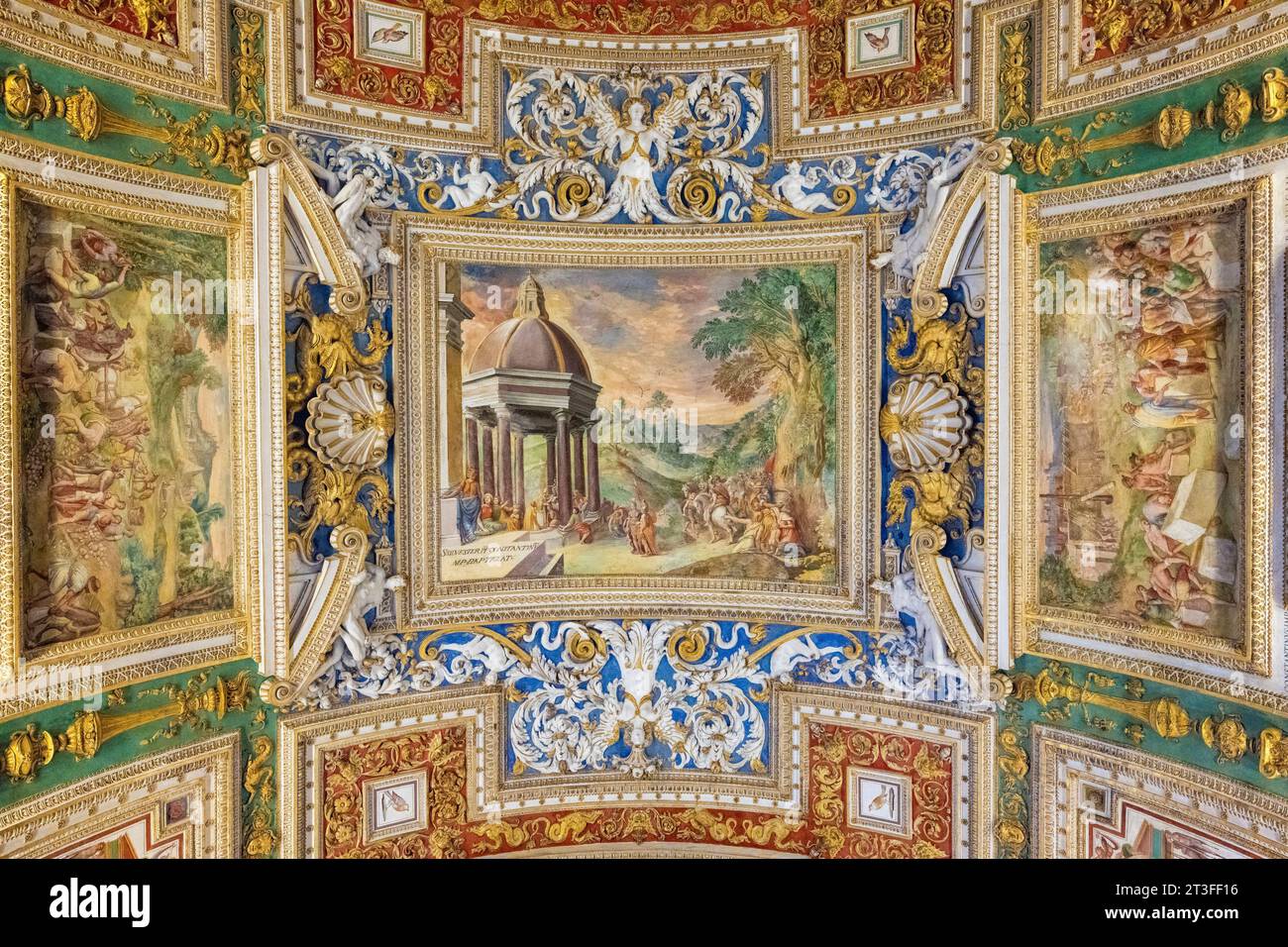 Italia, Lazio, Roma, città del Vaticano dichiarata Patrimonio dell'Umanità dall'UNESCO, Musei Vaticani, galleria di mappe geografiche Foto Stock