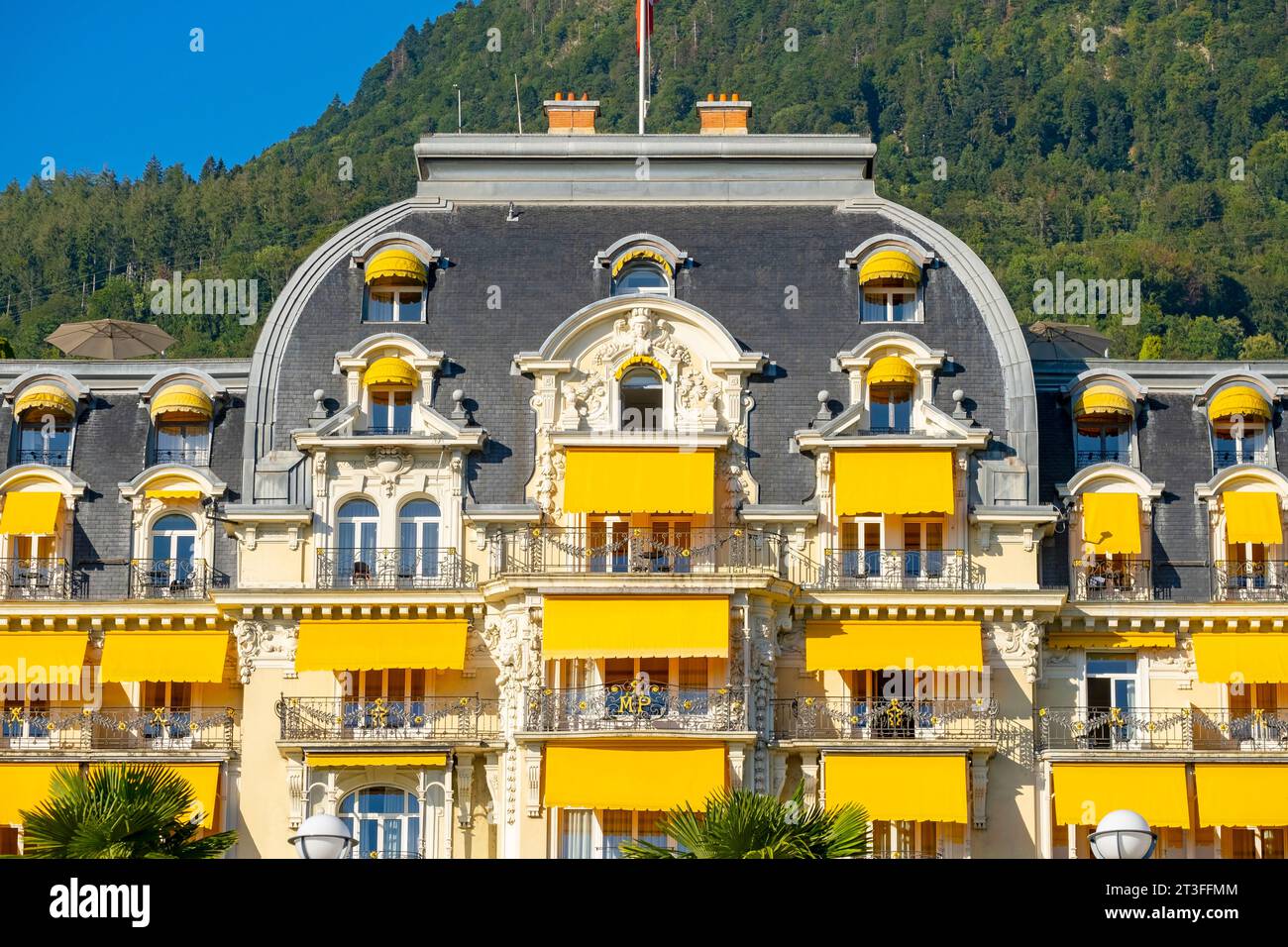 Svizzera, Canton Vaud, Montreux, Luxury Hotel Montreux Palace Foto Stock