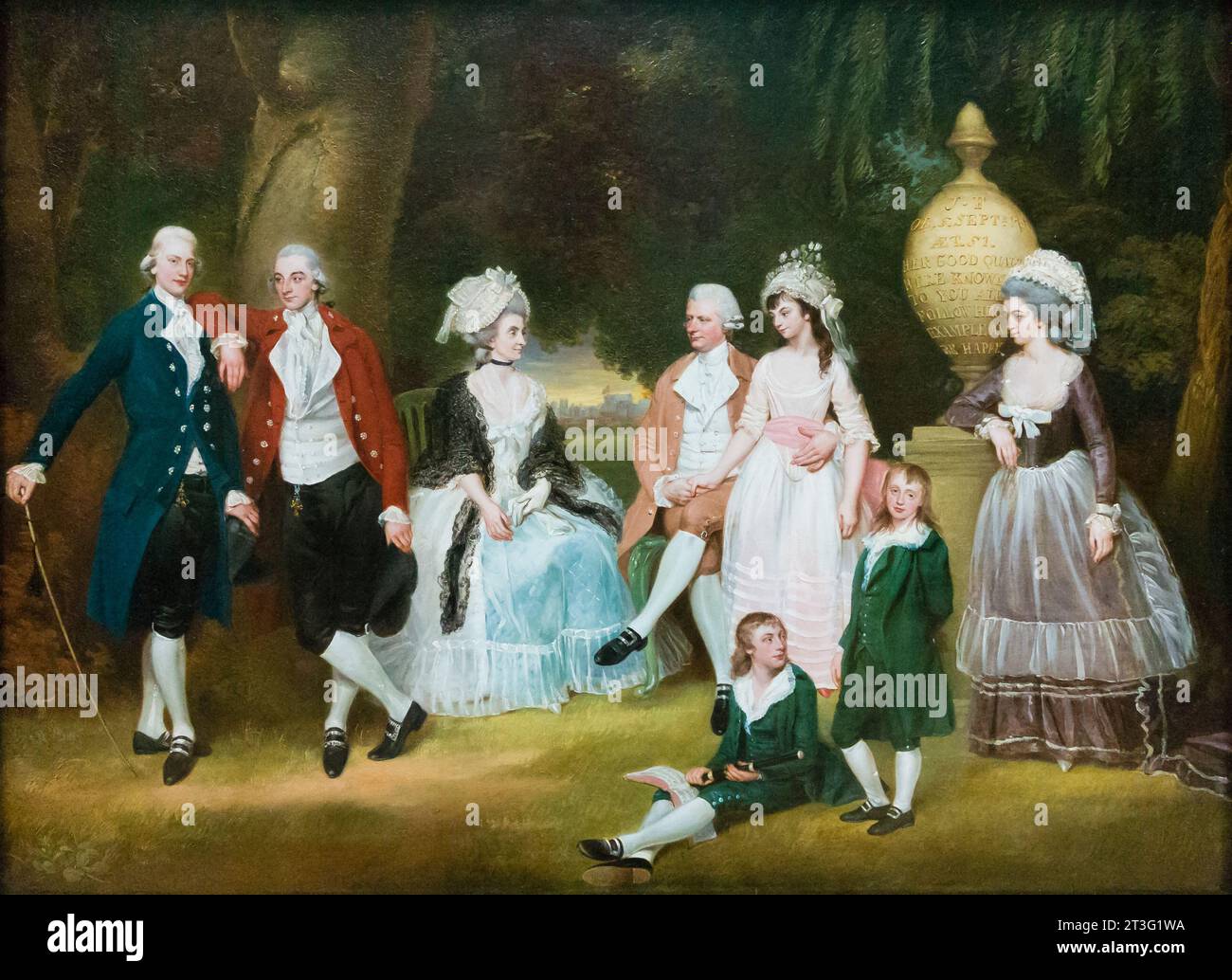 La famiglia Fourdrinier attribuita a John Downman Foto Stock