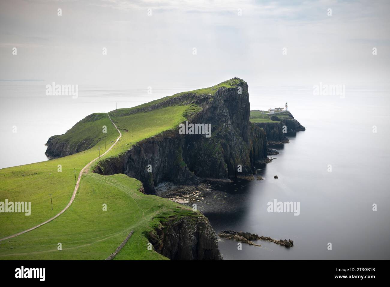 Neist Point Lighthouse, Isola di Skye in Scozia Foto Stock