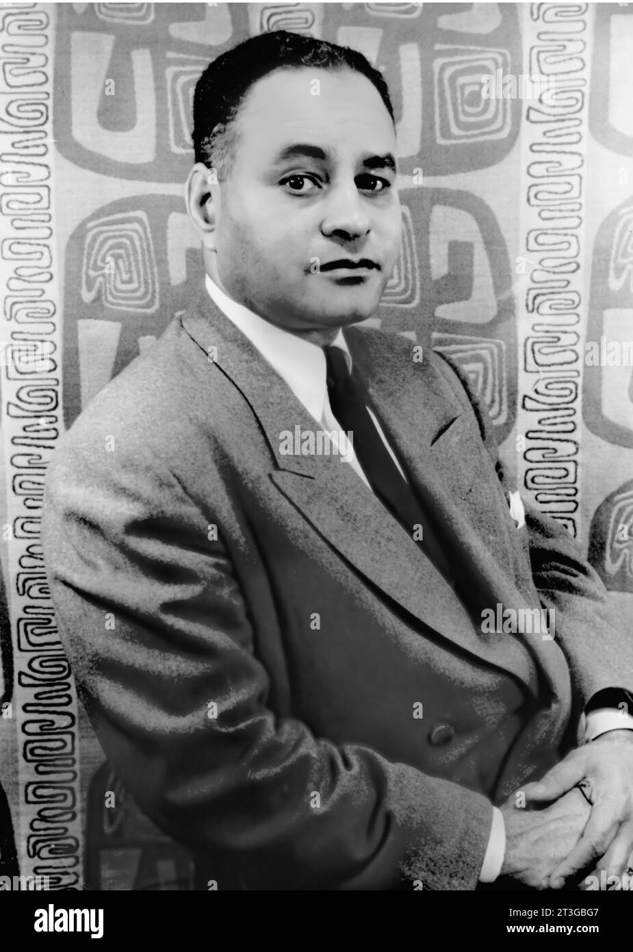 Ralph Bunche. Ritratto dello scienziato politico e diplomatico americano, Ralph Johnson Bunche (1904-1971) di Carl van Vechten, 1951 Foto Stock