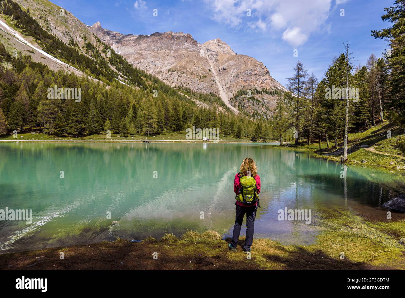 Francia, Hautes-Alpes, Villar-Saint-Pancrace, Lago d'Orceyrette (1927 m) Foto Stock