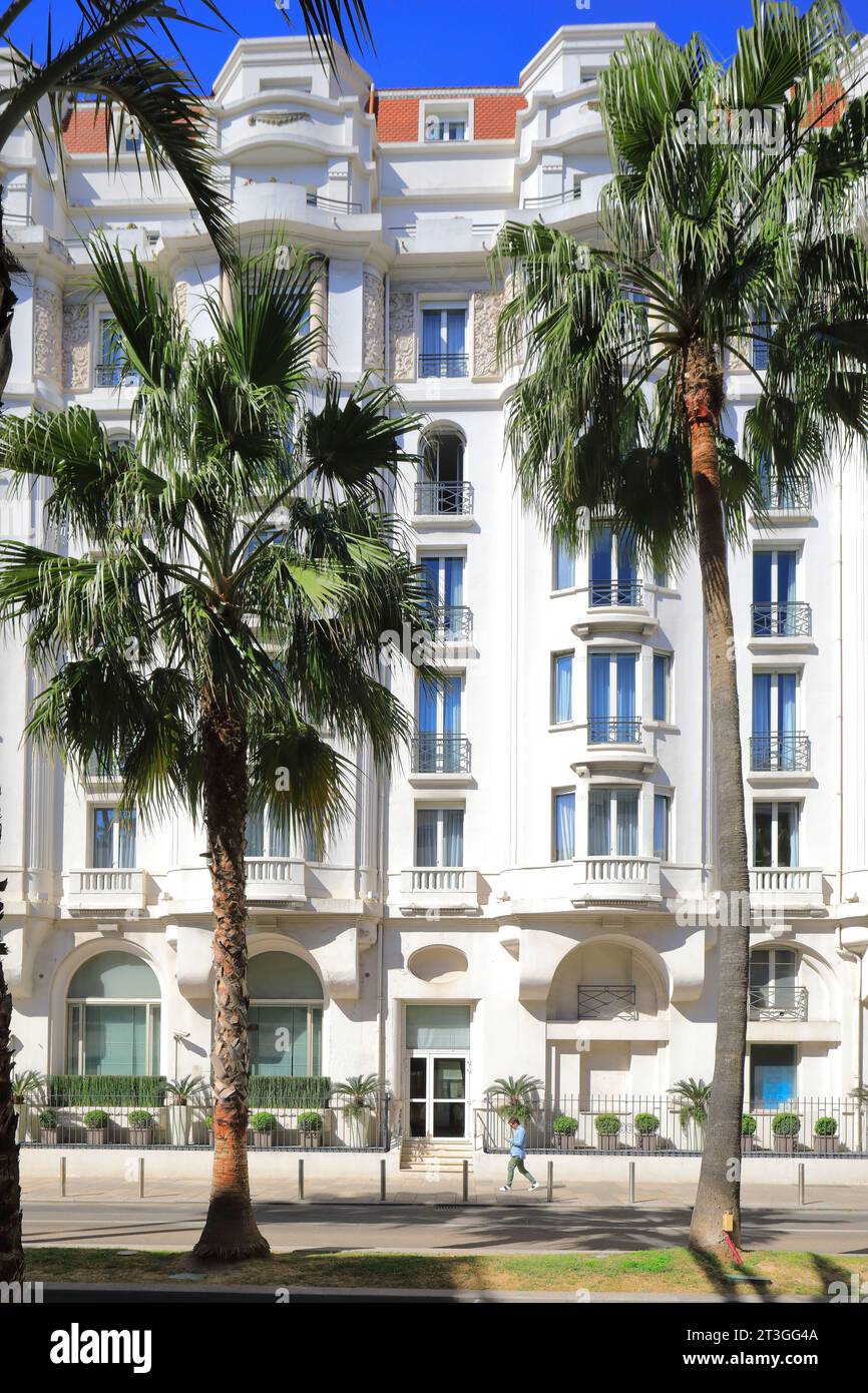 Francia, Alpes Maritimes, Cannes, Croisette, Hotel Majestic barriere in stile Art Deco aperto nel 1923 Foto Stock