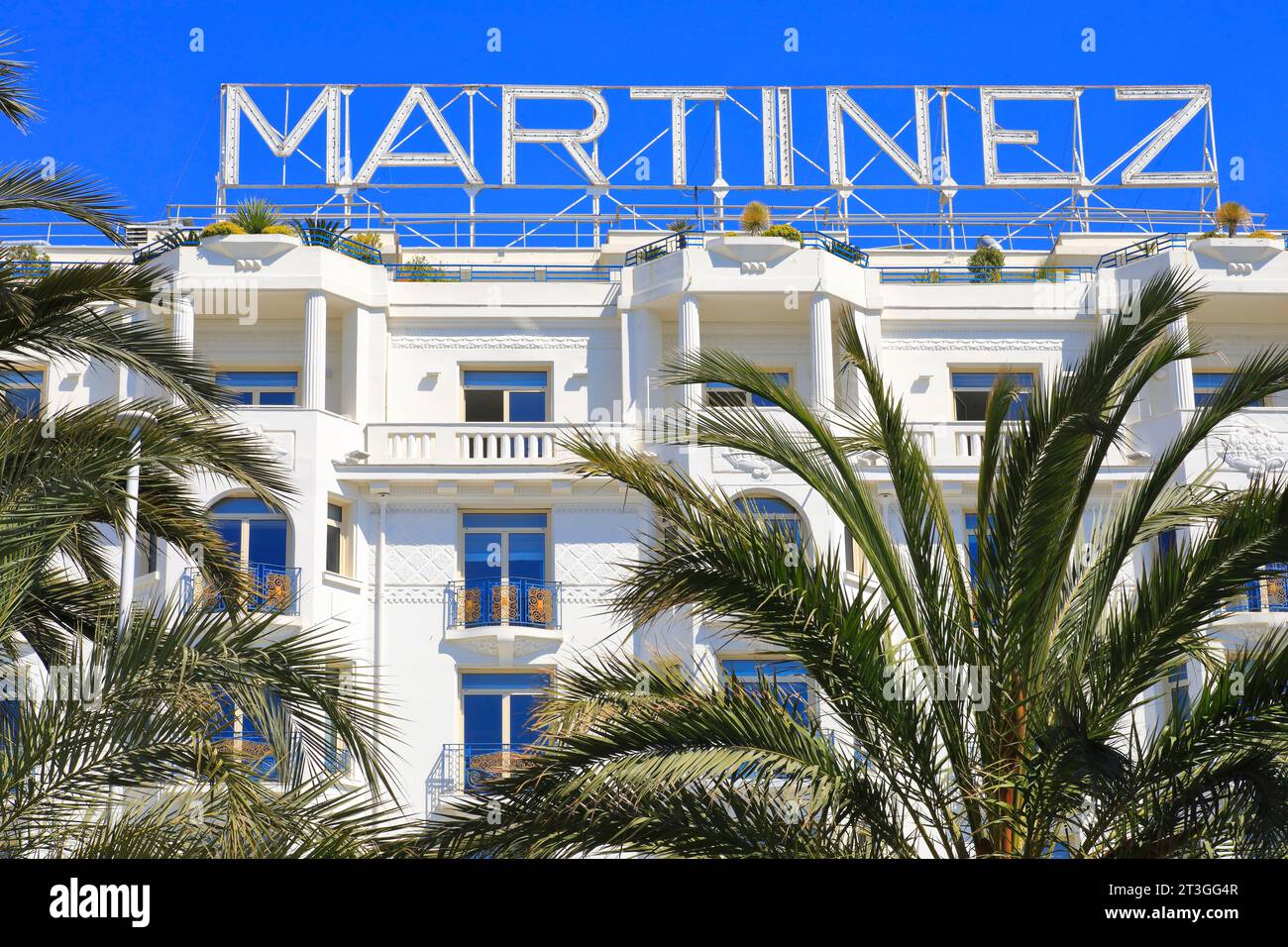 Francia, Alpes Maritimes, Cannes, la Croisette, Hotel Martinez in stile Art Deco (1929), facciata Foto Stock