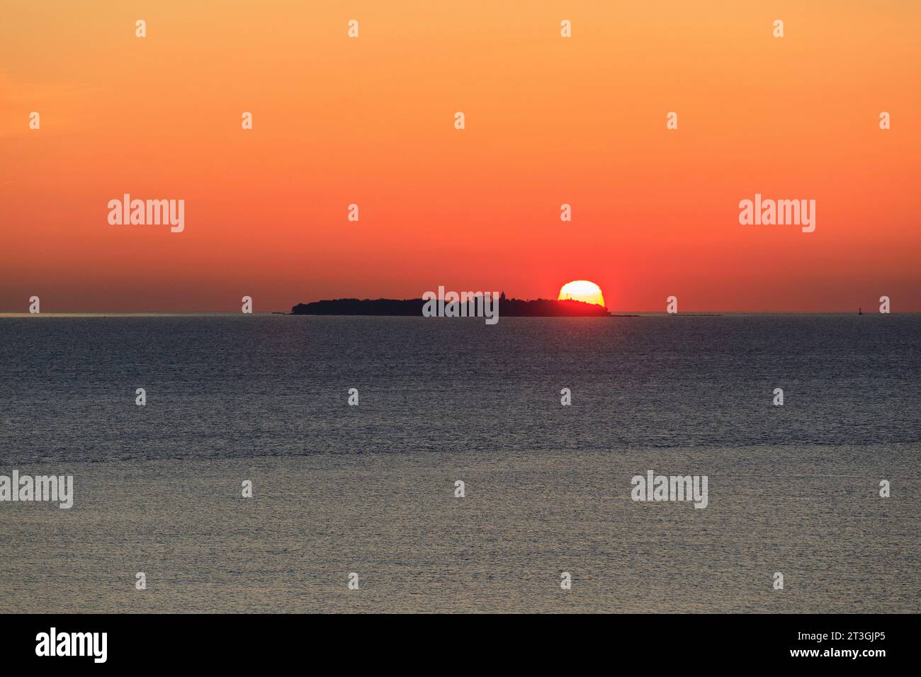 Francia, Alpi marittime, Golfo di Napoule, Cannes, Isole Lerins, alba, Isole Lerins Foto Stock