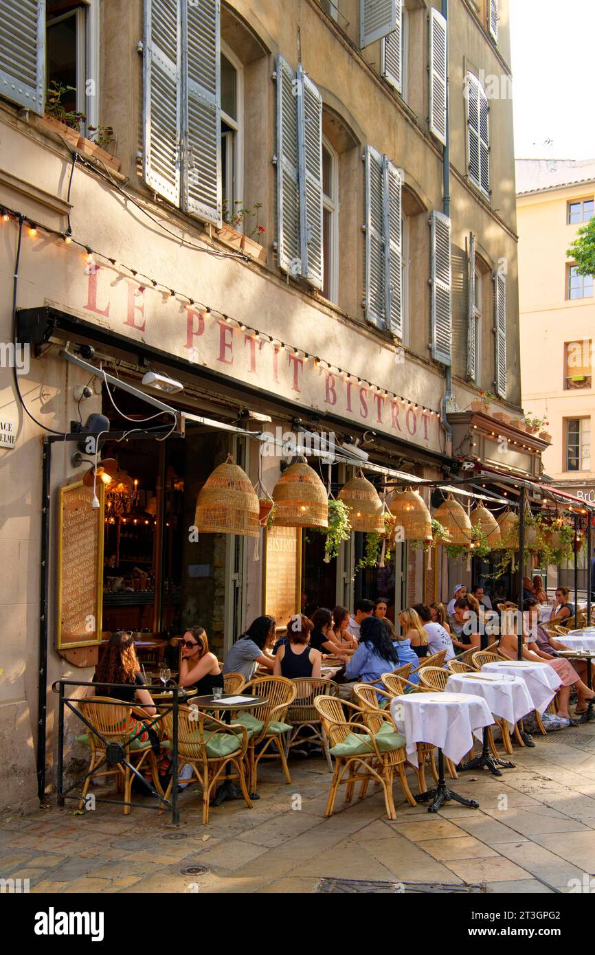 Francia, Bouches du Rhone, Aix en Provence, città vecchia, piazza Richelme Foto Stock