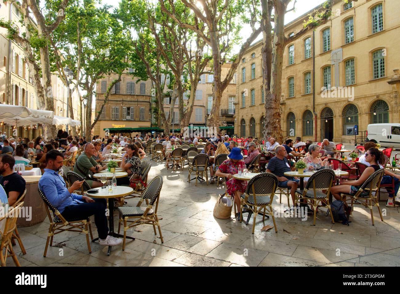 Francia, Bouches du Rhone, Aix en Provence, città vecchia, piazza Richelme Foto Stock