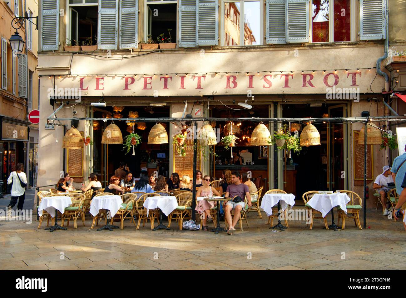 Francia, Bouches du Rhone, Aix en Provence, città vecchia, piazza Richelme Foto Stock