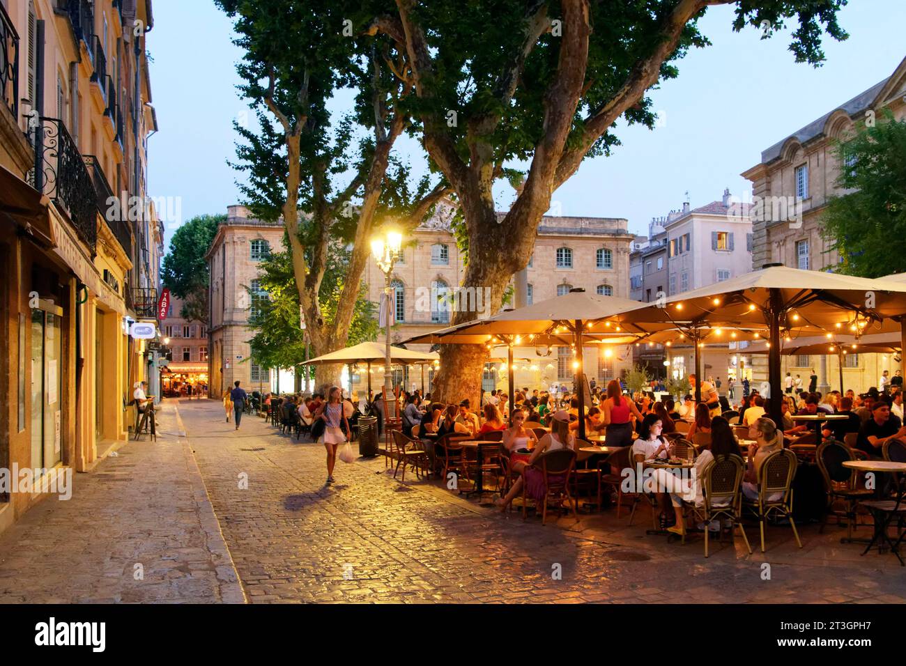 Francia, Bouches du Rhone, Aix en Provence, città vecchia, piazza Richelme Foto Stock