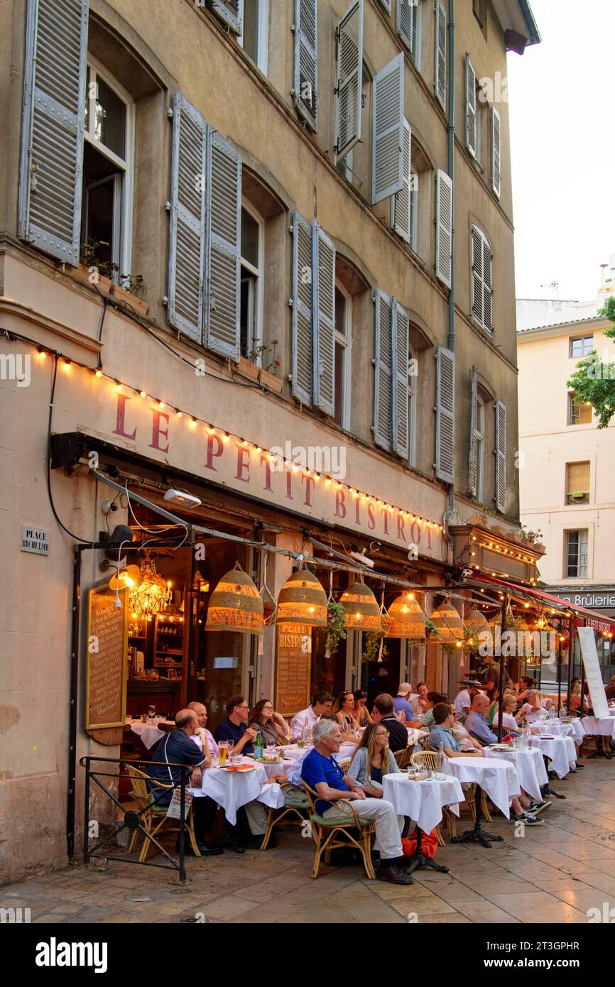 Francia, Bouches du Rhone, Aix en Provence, città vecchia, piazza Richelme Foto Stock