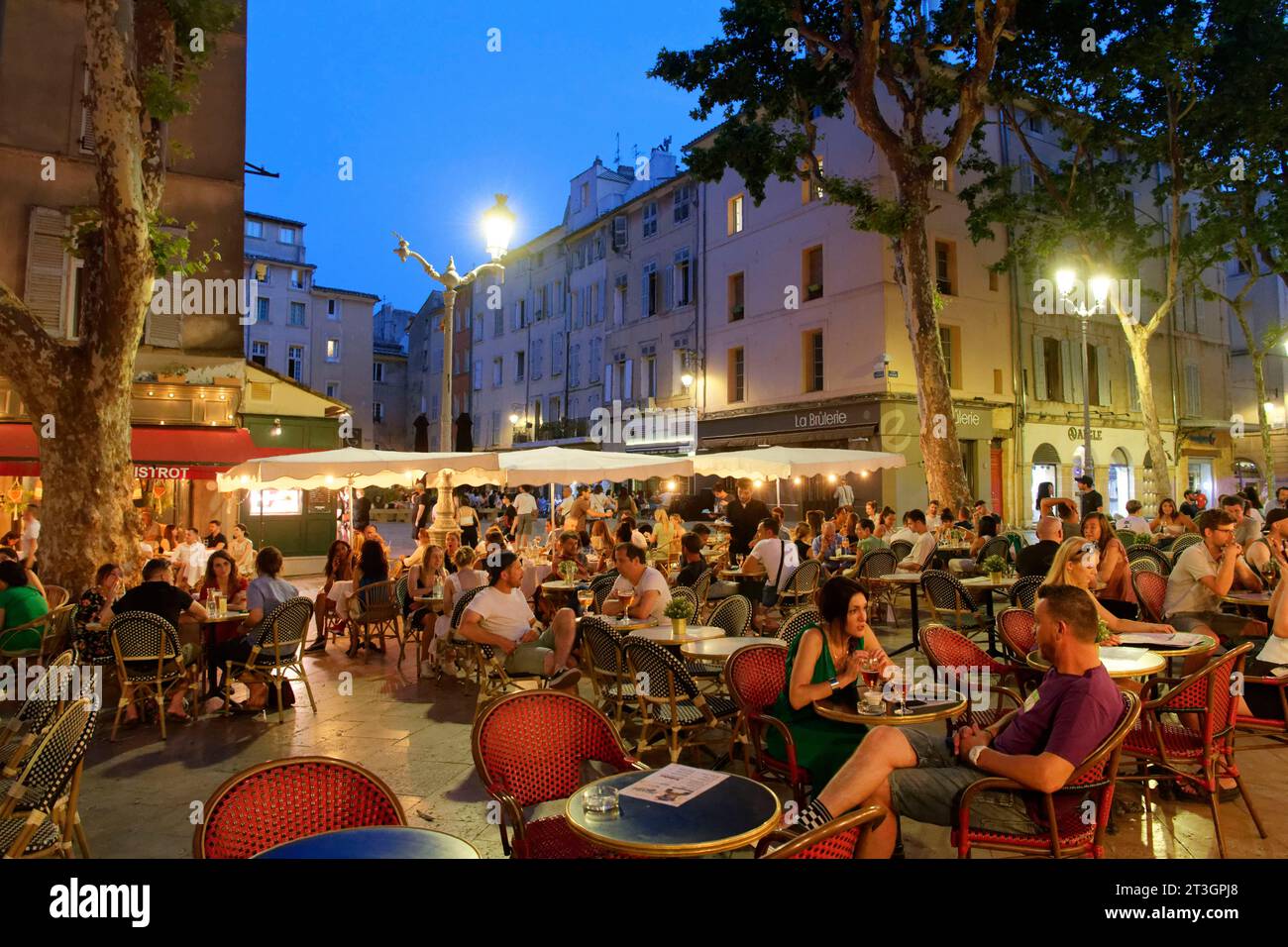 Francia, Bouches du Rhone, Aix en Provence, città vecchia, piazza Richelme Foto Stock