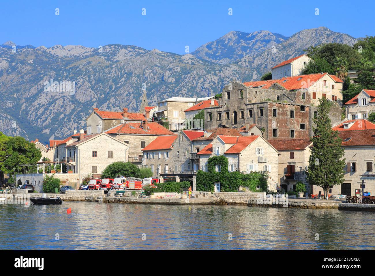 Montenegro, Baia di Cattaro dichiarata Patrimonio dell'Umanità dall'UNESCO, Perast (comune di Cattaro) Foto Stock