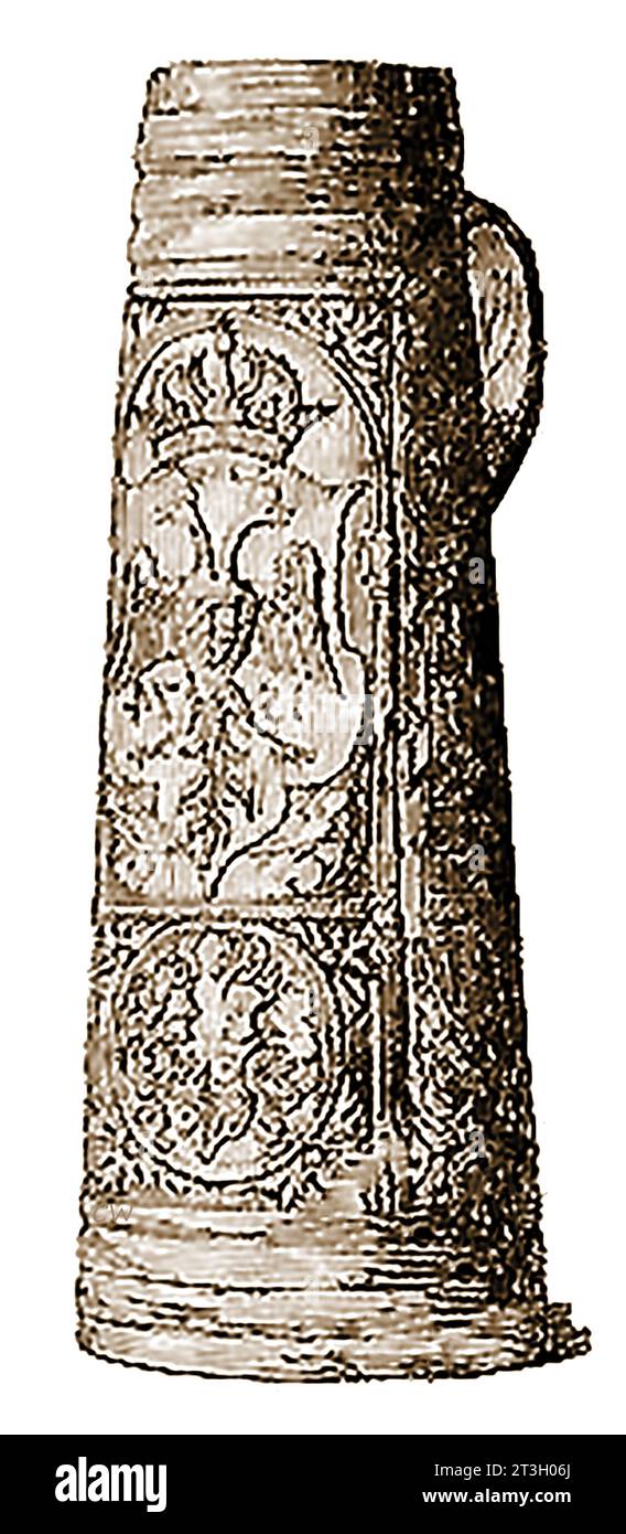Un esempio del XVI secolo di un CANETTE in gres bianco Foto Stock