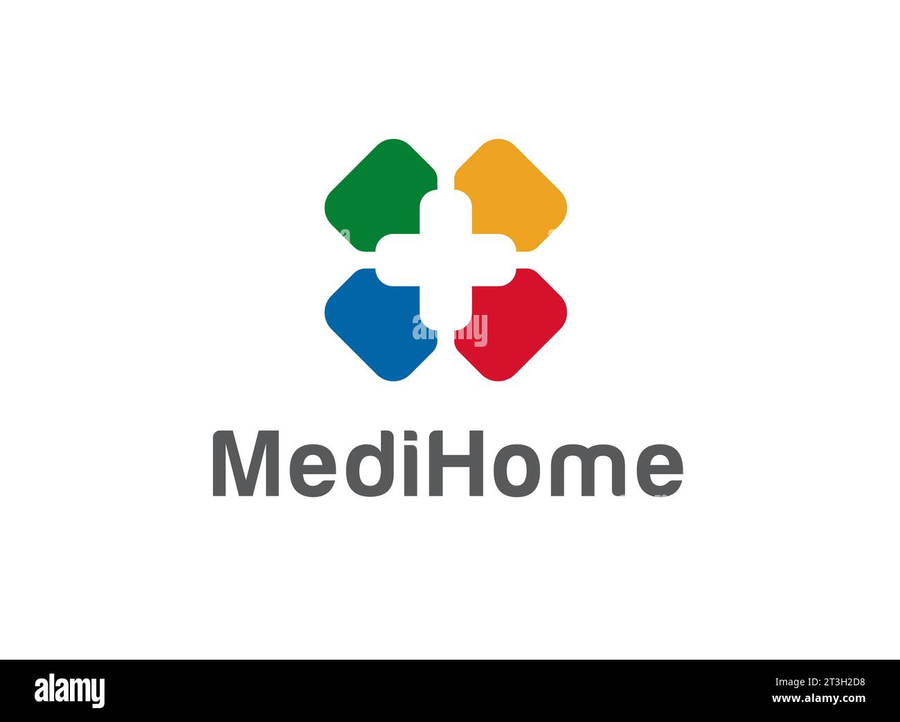 Presentazione del nostro logo "Home Medical Healthcare": Un emblema versatile e senza cuciture pronto a migliorare l'immagine della tua azienda. Questo design innovativo Illustrazione Vettoriale