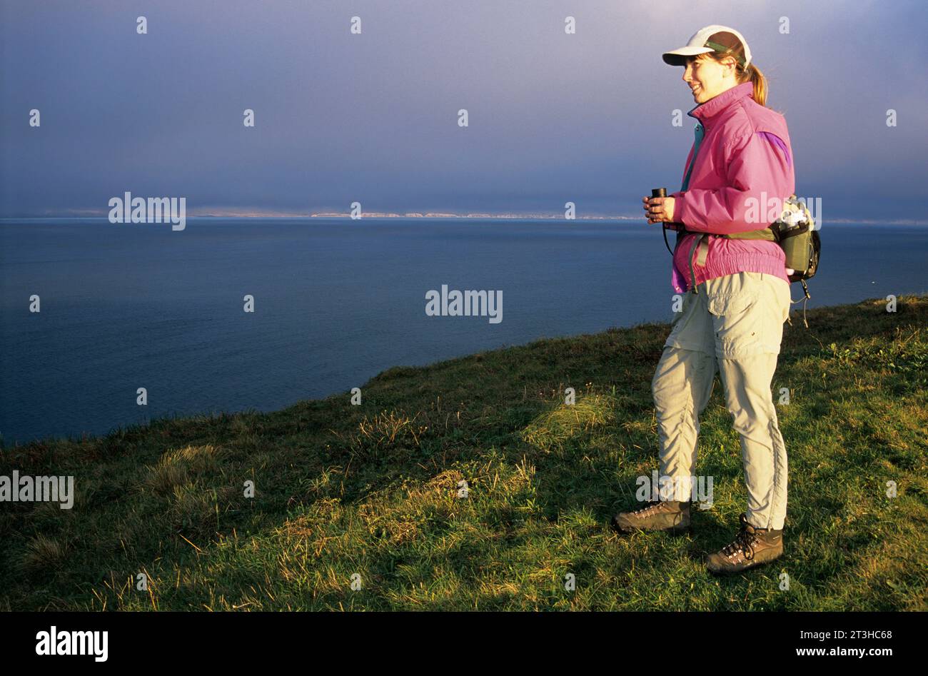 Punto panoramico dal Chimney Rock Trail, Point Reyes National Seashore, California Foto Stock