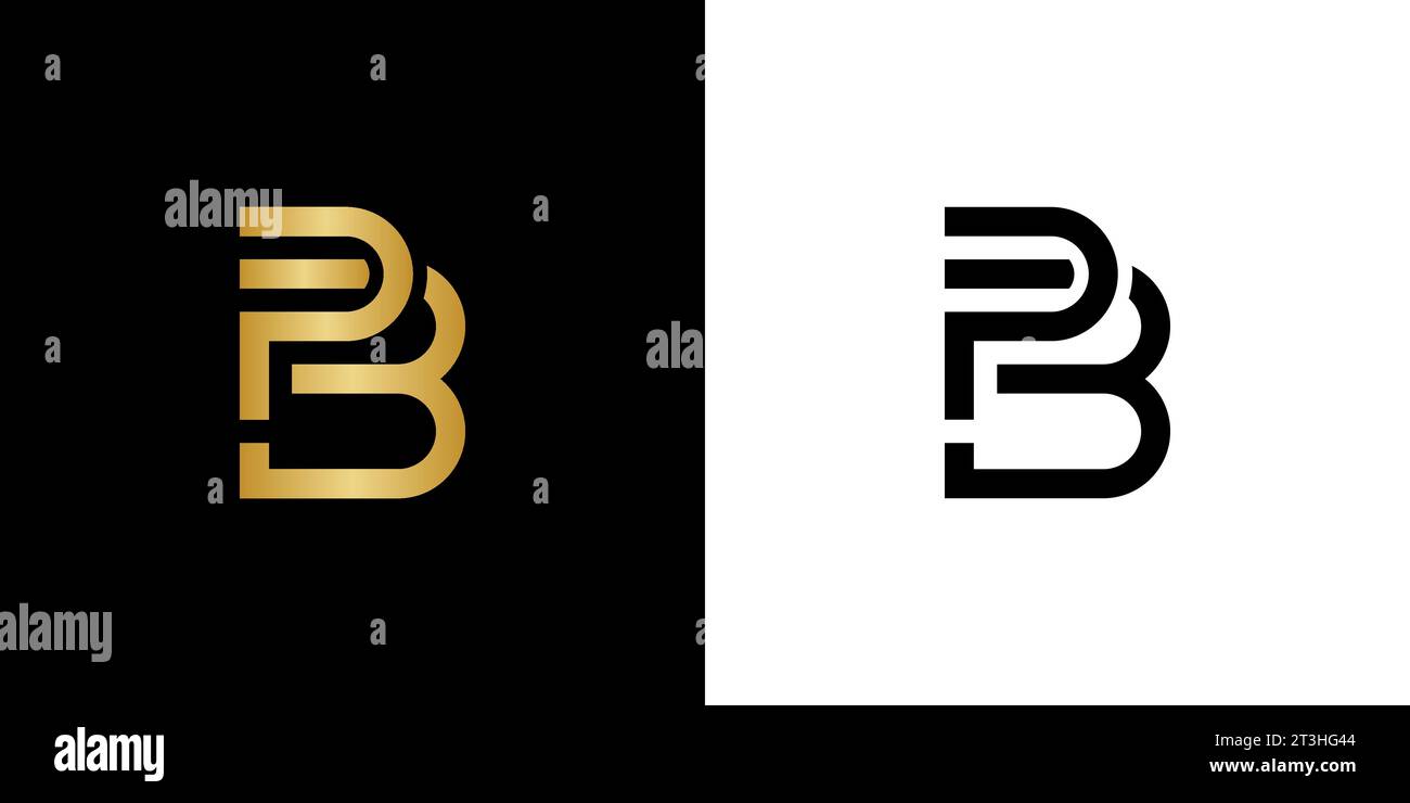 Logo PB BP, monogramma PB BP, logo BP PB iniziale, logo BP PB lettera, icona, vettore Illustrazione Vettoriale