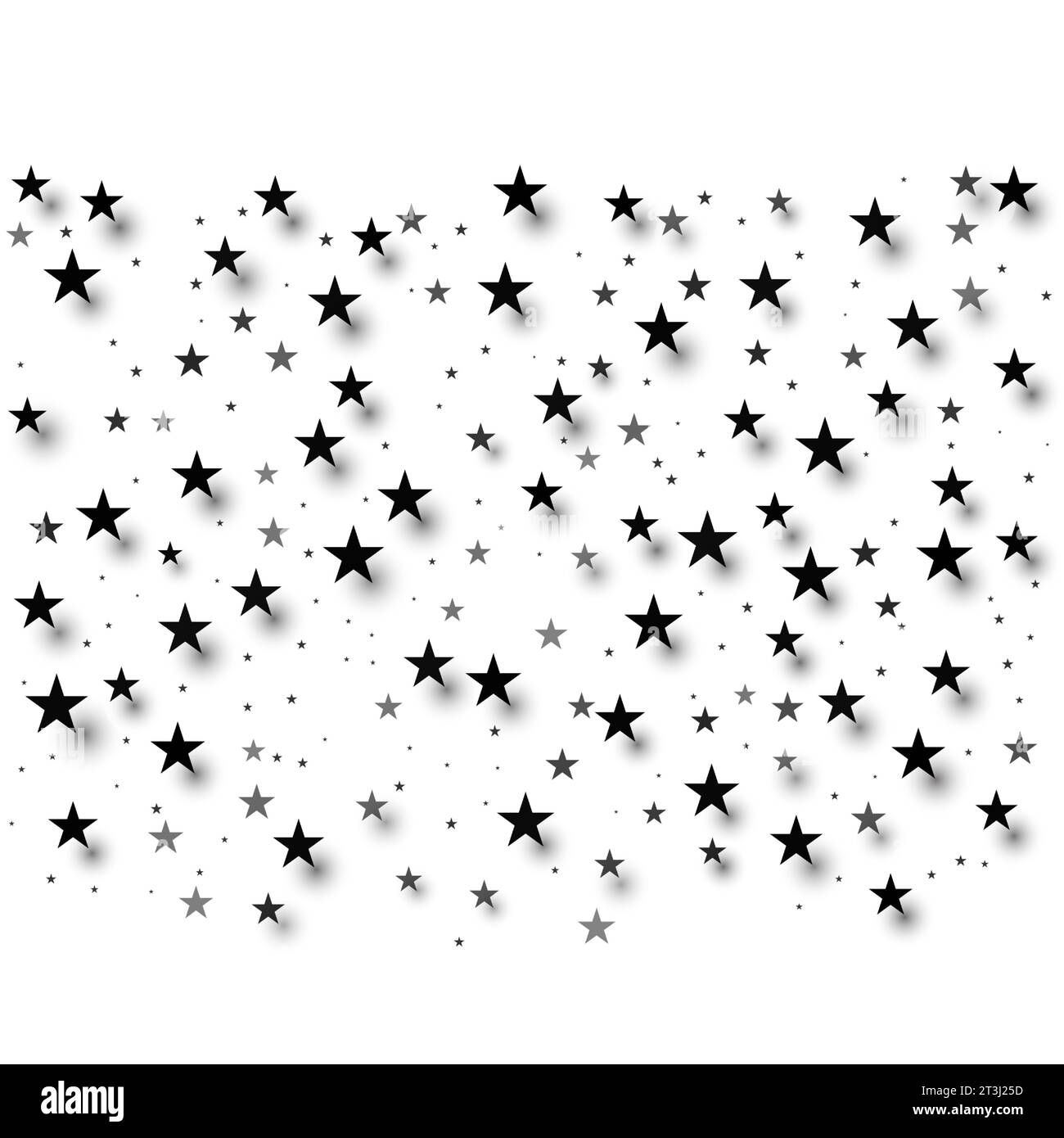 Fuochi d'artificio star sorgente casuale stream. Stella Cadente. Stelle su uno sfondo bianco. Illustrazione Vettoriale