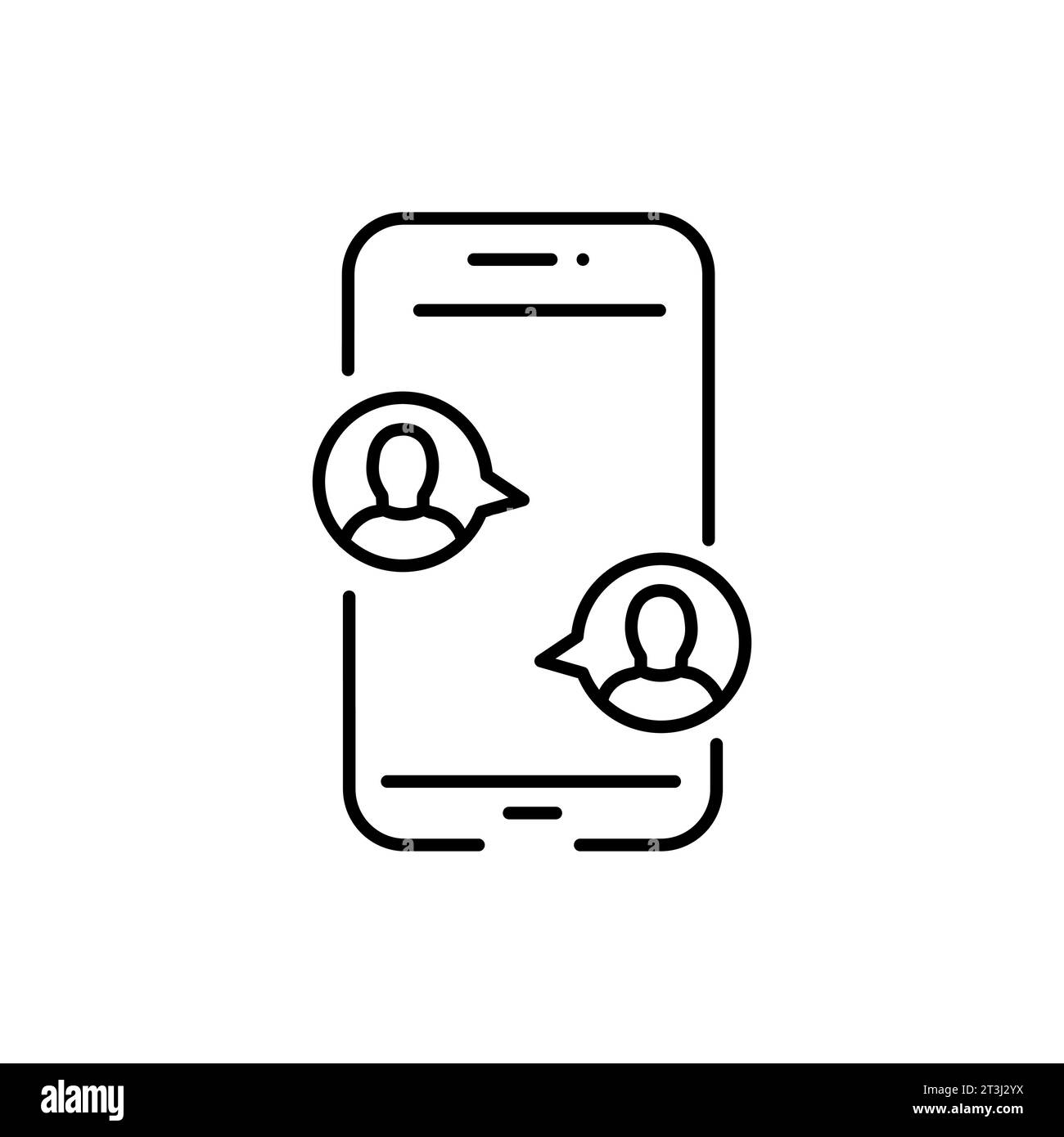 Icona riunione online pagina Web. Delinea pagina Web icona del vettore di riunioni online per la progettazione Web isolata su sfondo bianco Illustrazione Vettoriale