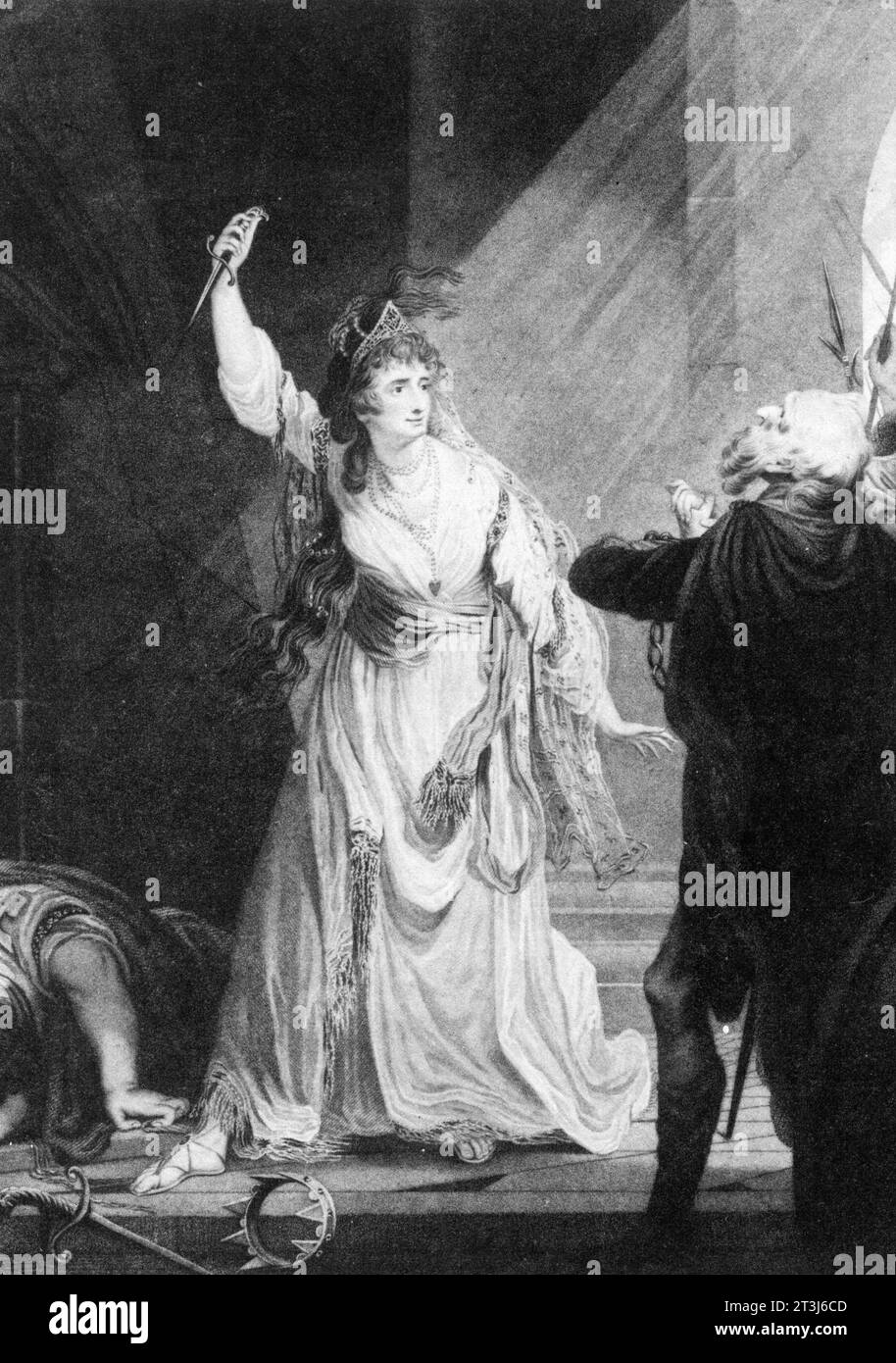 Sarah Siddons (1755 – 1831) attrice gallese, attrice inglese Sarah Siddons nel ruolo di Euphrasia in The Grecian Daughter di Arthur Murphy, Theatre Royal in Drury Lane, 1782 Foto Stock Sarah Siddons (1755 – 1831) attrice gallese, attrice inglese Sarah Siddons nel ruolo di Euphrasia in The Grecian Daughter di Arthur Murphy, Theatre Royal in Drury Lane, 1782 Foto Stock